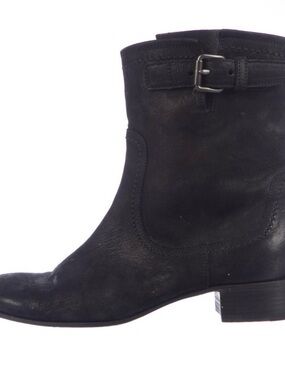 Prada moto Leather Ankle Boots